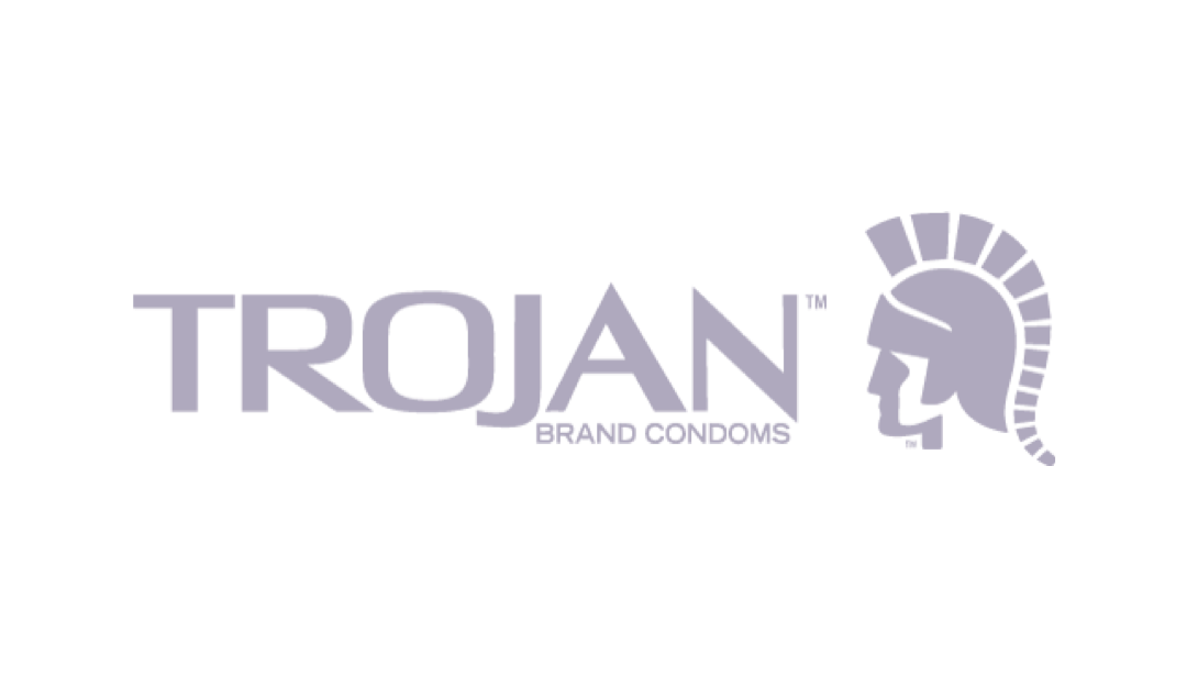Trojan logo light purple