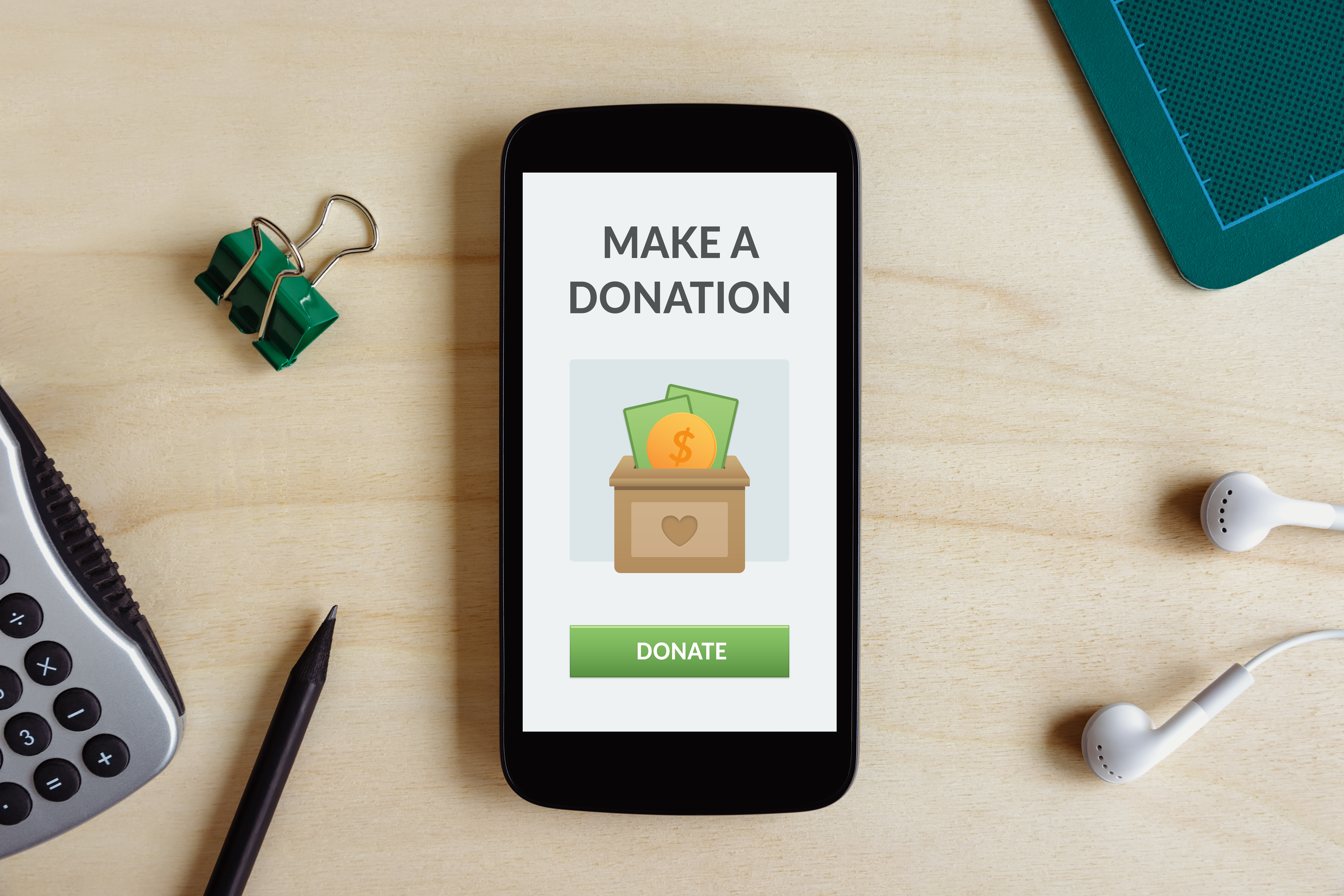 Make a Donation Nonprofit Technology on Smartphone