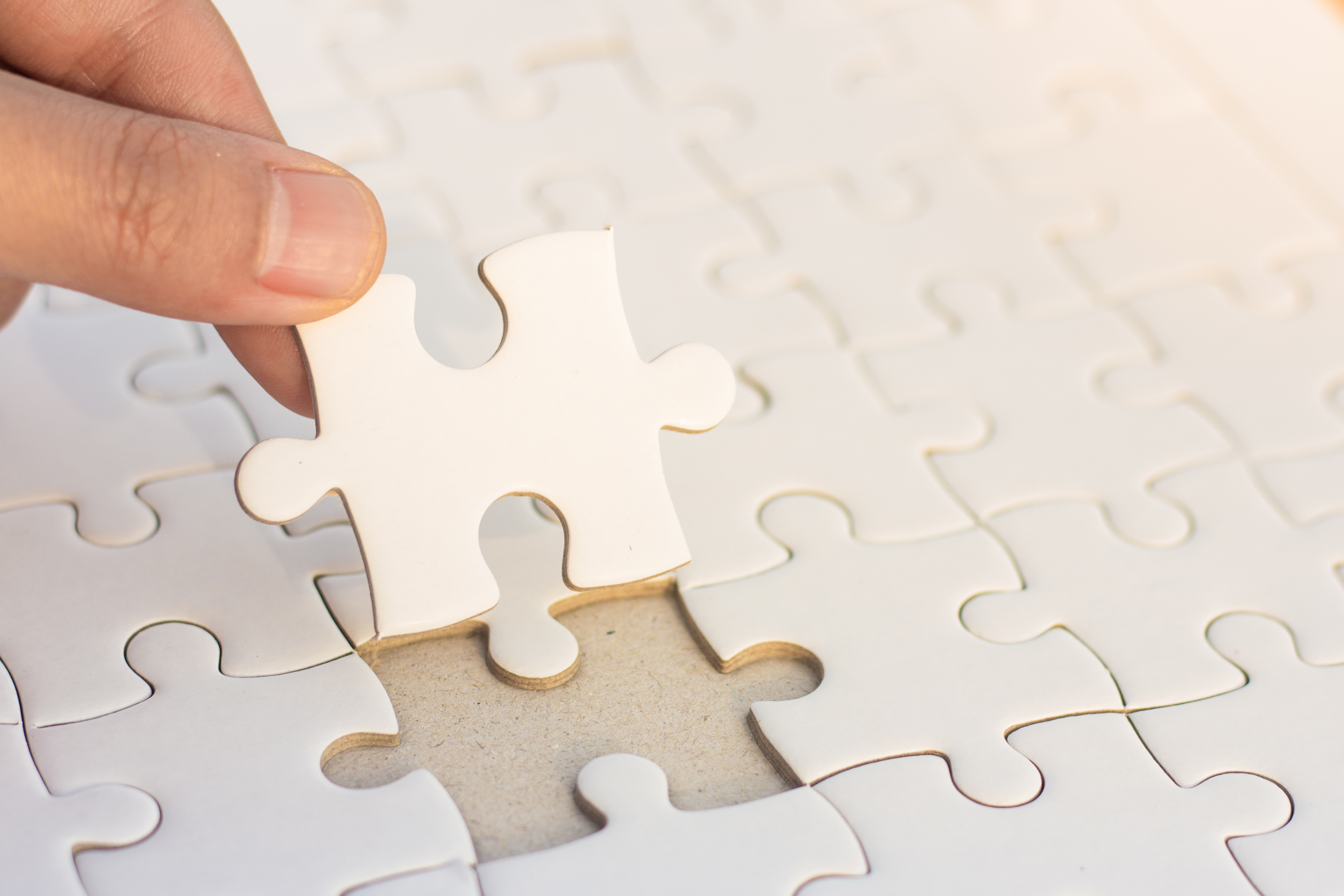 Completing a jigsaw puzzle