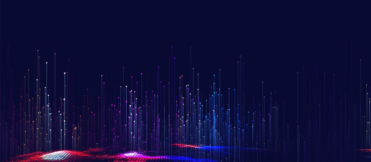 Digital texture with vertical points of light.