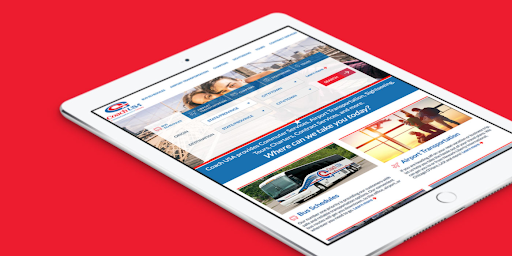 Coach website on tablet
