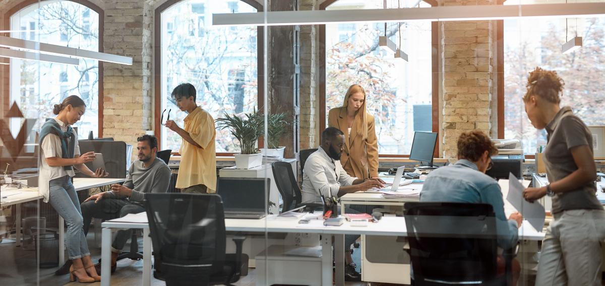 Business team working together