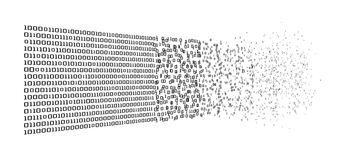 Data coming together in zeroes and ones.